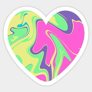 Hydrodipped heart Sticker